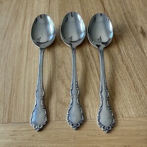 3 Oneida Distinction Deluxe MANSION HALL Stainless Tablespoon Large Spoon